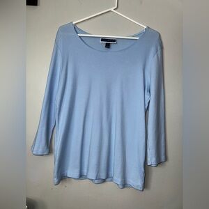 Karen Scott baby blue Women's blouse top